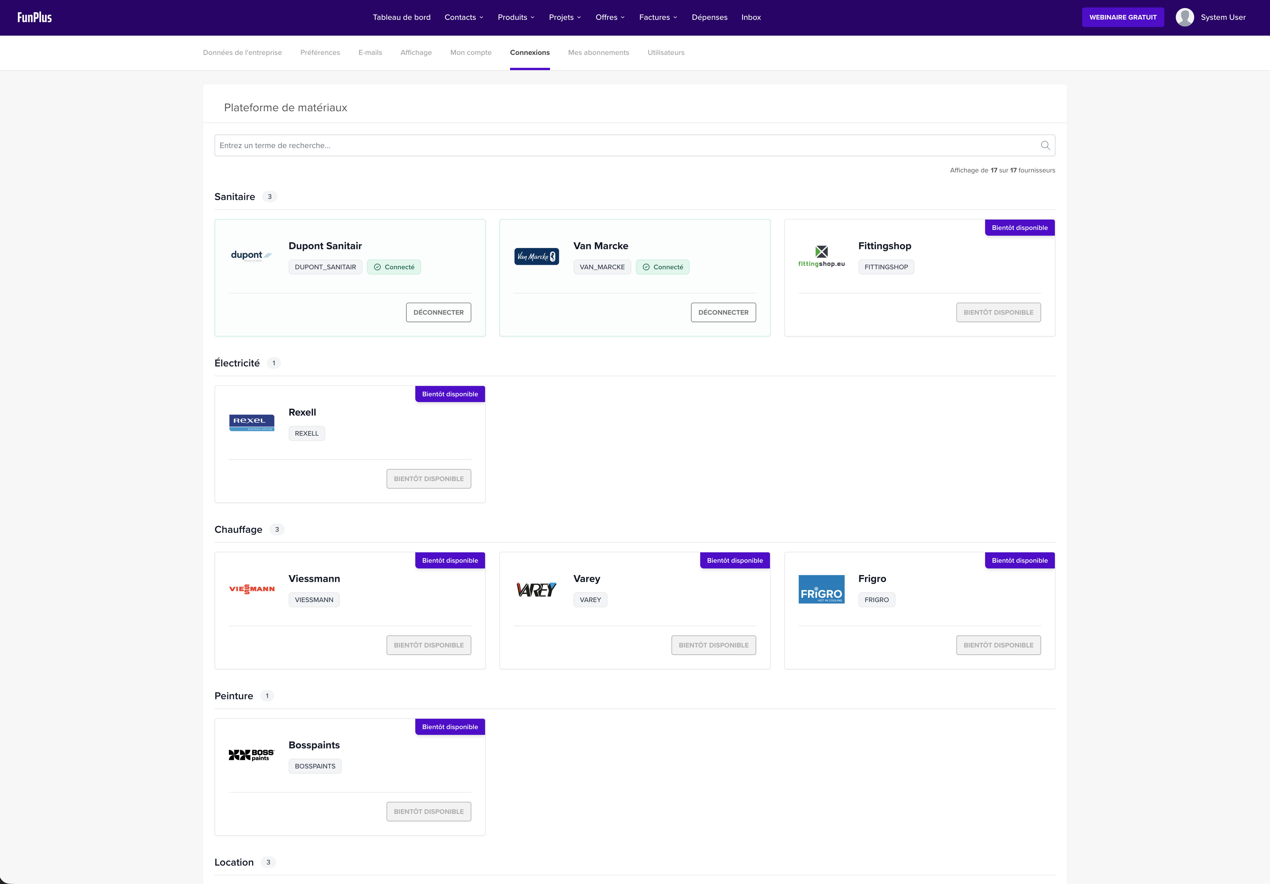 Connecter un fournisseur