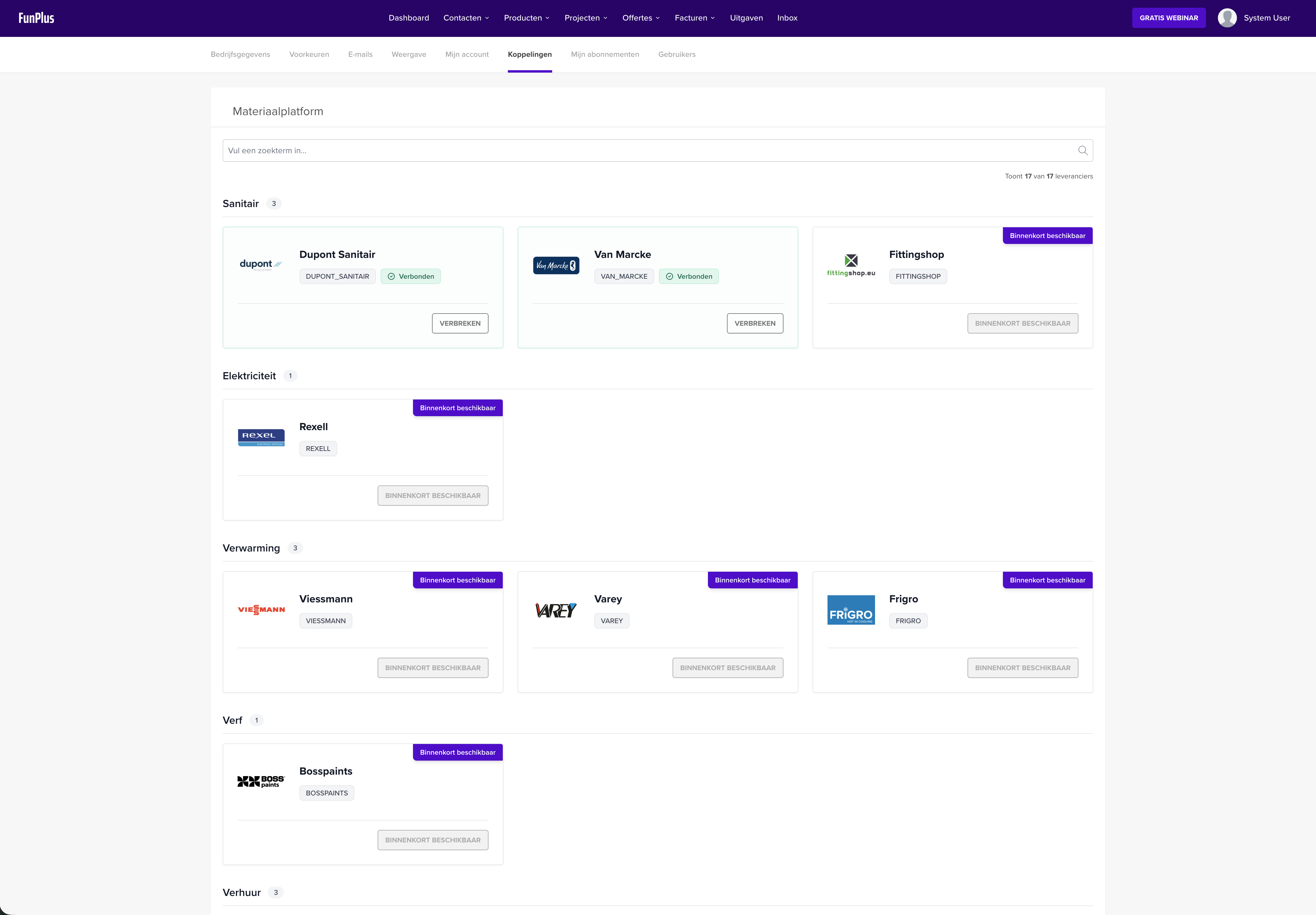 Leverancier verbinden