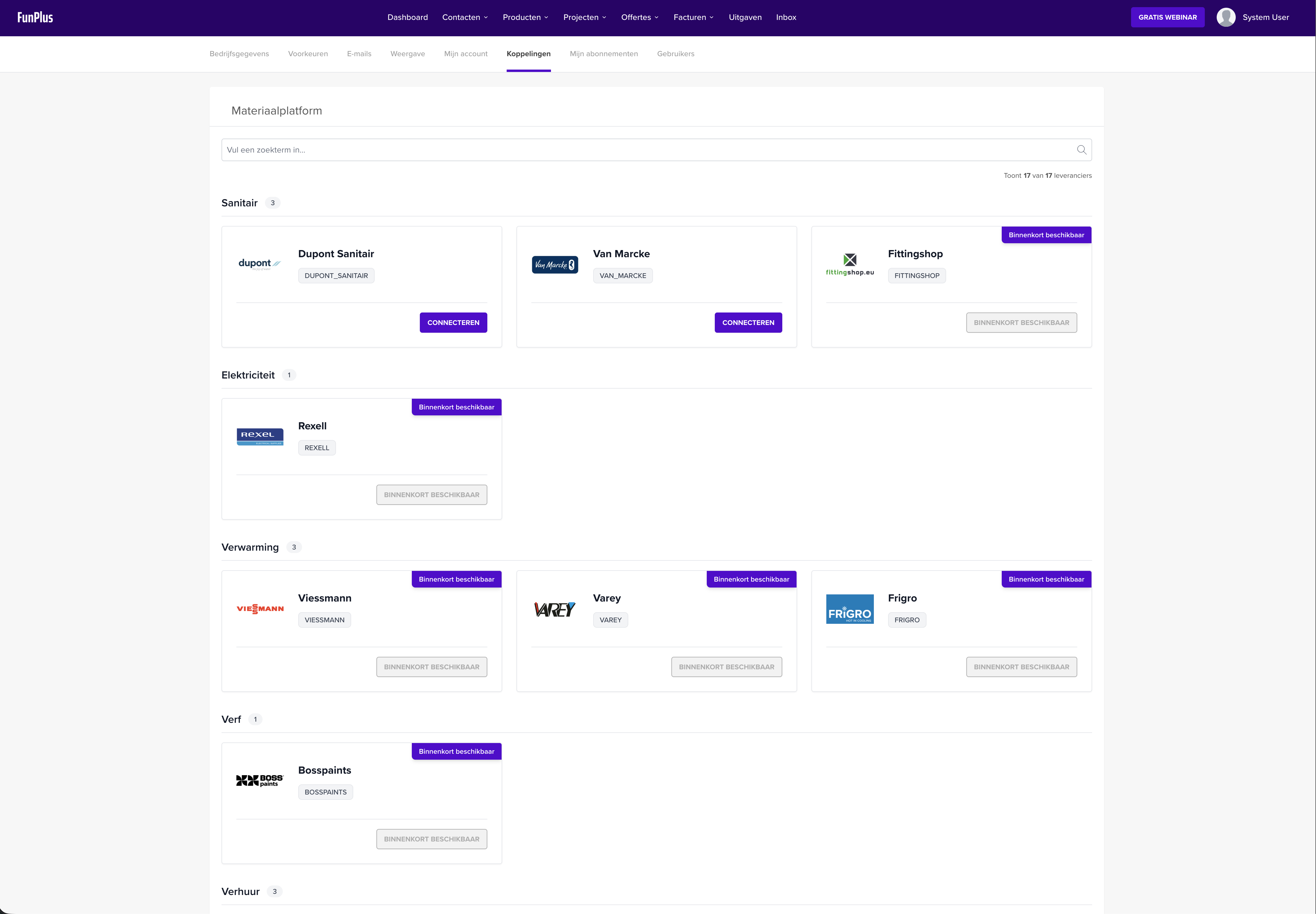 Materiaalplatform pagina