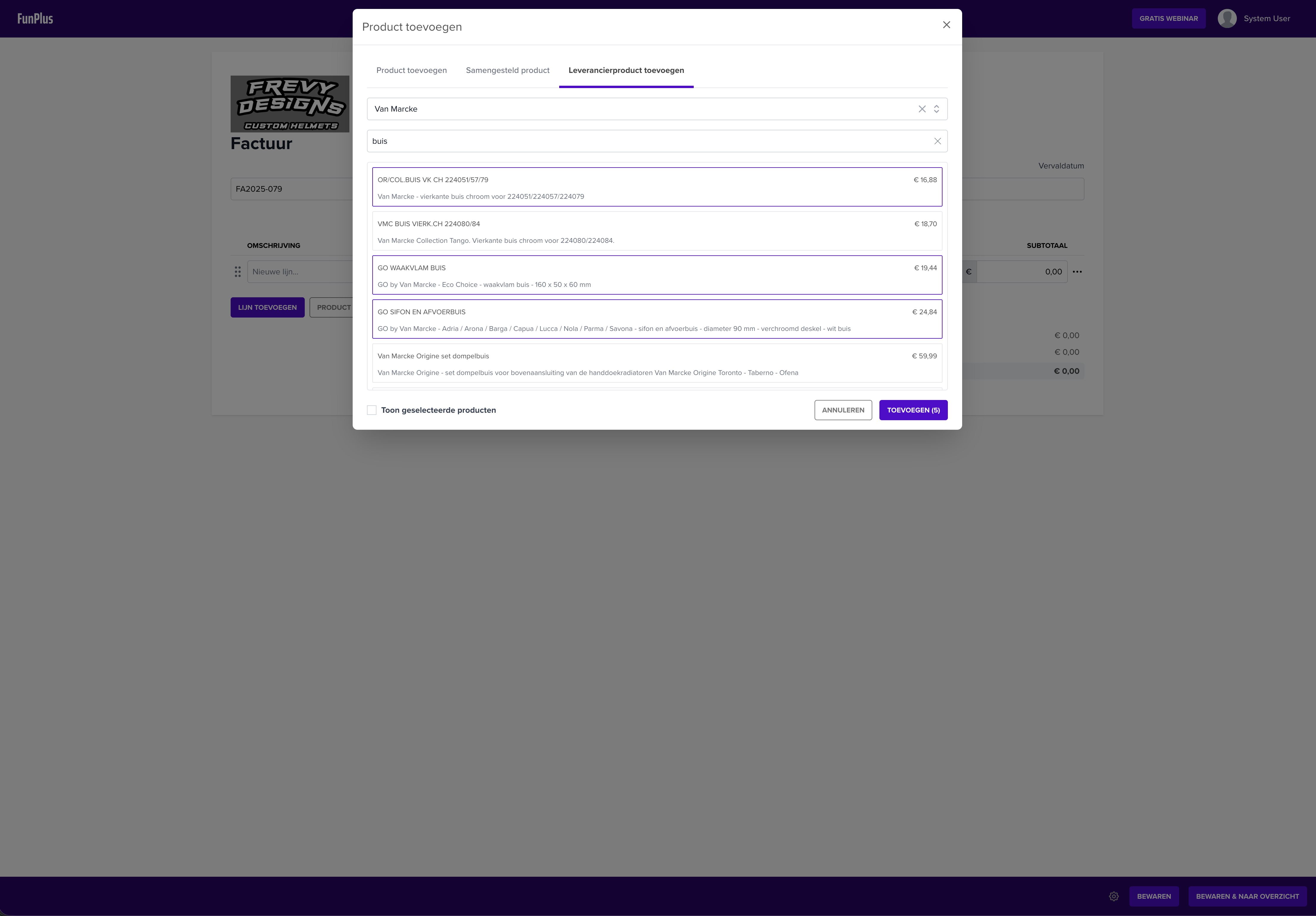Product toevoegen via knop