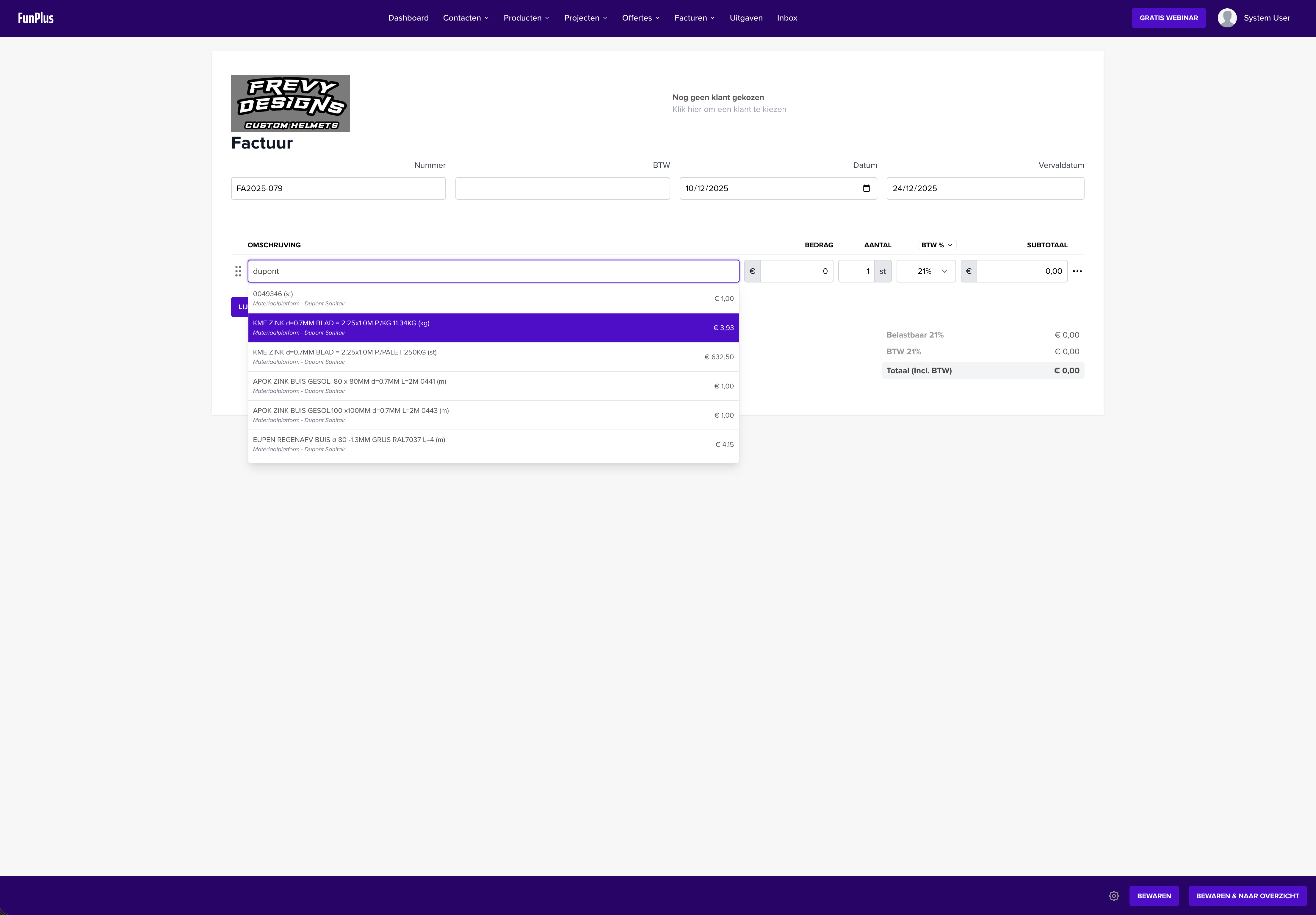 Zoeken in documentregel